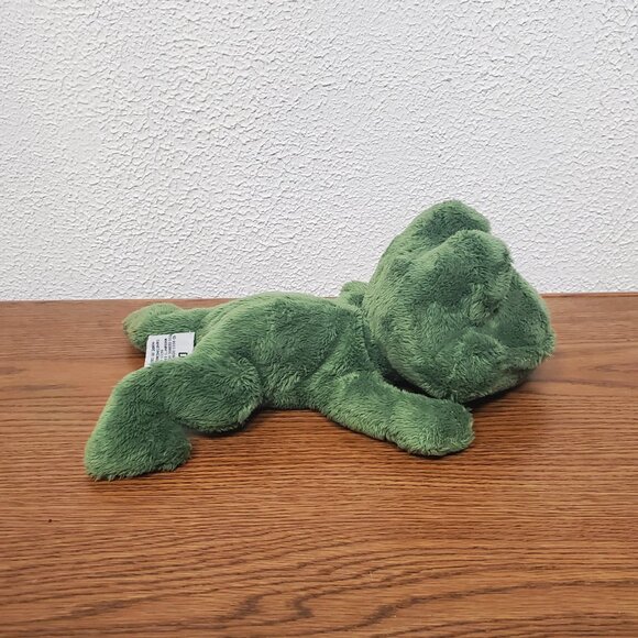 Plush 11" Green Dermot Frog with Sad Eyes by Russ Berrie Stuffed Animal - Picture 4 of 6